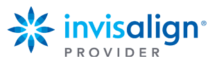 Logo of an Invisalign provider, featuring a stylized design representing clear aligner orthodontics.